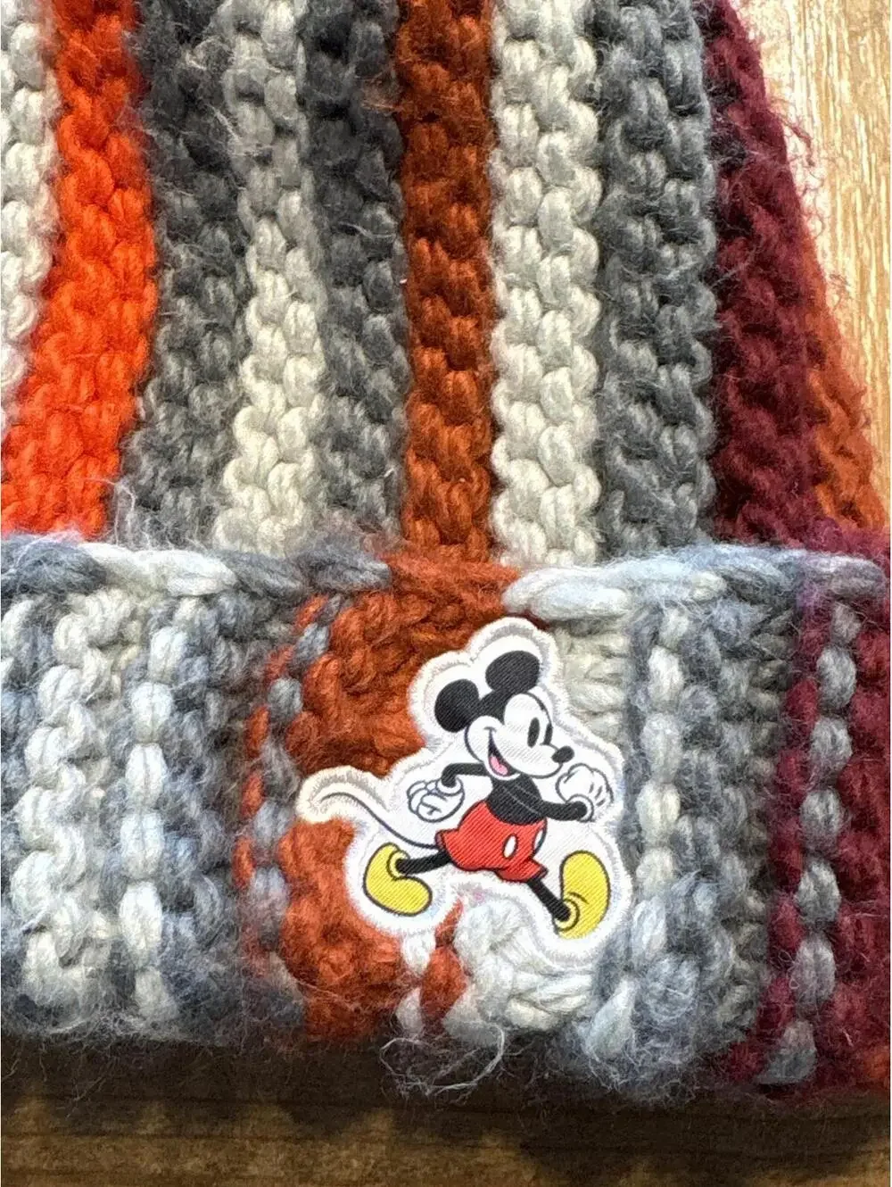 Disney  Striped Knit Beanie w Mickey Mouse Patch Size 2T 3T 4T 5T Kids Boy girl